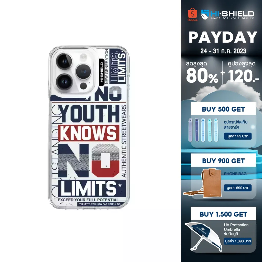 HI-SHIELD Stylish เคสใสกันกระแทก iPhone รุ่น Street1 เคส iPhone14เคส ...