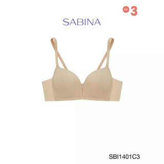 Sabina เสื้อชั้นใน Invisible Wire (ไม่มีโครง) รุ่น Modern V รหัส SBI1401C3 สีเนื้อเข้ม