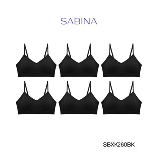 Sabina เสื้อชั้นใน (Set 6 ชิ้น) รุ่น Soft Collection รหัส SBXK260BK สีดำ