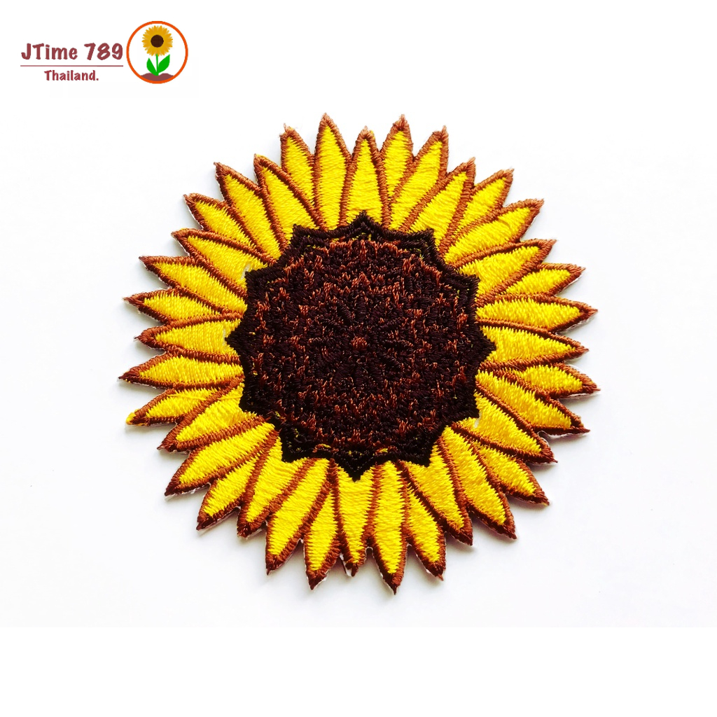 ตัวรีดติดเสื้อ ดอกทานตะวัน ดอกไม้ ทานตะวัน Sunflower การ์ตูน logo6 งานเท่ห์ๆ ตัวรีด (Size M) อาร์มรี