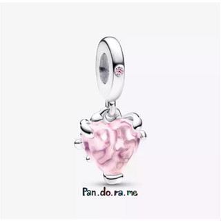 [พร้อมส่ง สินค้าแท้ 💯] Pandora Pink Family Tree &amp; Heart Dangle Charm