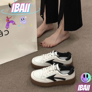 IBAII.  รองเท้าสีขาวขนาดเล็กของผู้หญิงเวอร์ชั่นเกาหลีที่เข้ากันทั้งหมดเฉพาะการออกแบบดั้งเดิมในรองเท้าผ้าใบอินเทรนด์