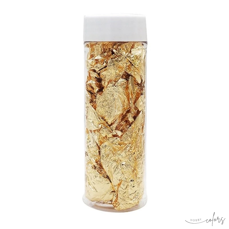 ฟอยล์ทอง ฟู๊ดเกรด Cake Gold Foil Paper บรรจุ 3 กรัม มี 3 สี กระปุกใหญ่ คุ้มค่า