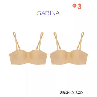 Sabina ซาบีน่า เสื้อชั้นใน (Set 2 ชิ้น) มีโครง BODY BRA THE SERIES (เกาะอก) รุ่น Soft Doomm รหัส SBXH4013CD สีเนื้อเข้ม
