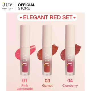 JUV Berry Glowy  Tint  Set (Red) JUV Berry Glowy Gloss Tint 01 Pink Lemonade+JUV Berry Glowy Matte Tint 04 Cranberry 3 g