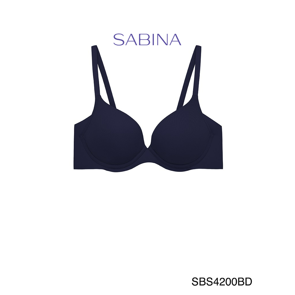 Sabina เสื้อชั้นใน Seamless Fit รุ่น : S-Sixnature รหัส SBS4200BD สีน้ำเงิน