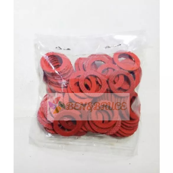แหวนไฟเบอร์ แหวนรองแกนพัดลม 8มิล แหวนไฟเบอร์สีแดงพัดลม8มิล ถุงละ50ชิ้น  อะไหล่พั