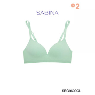 Sabina เสื้อชั้นใน Invisible Wire (ไม่มีโครง) รุ่น TWENTY FIVE รหัส SBQ9600GL สีเขียวอ่อน