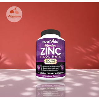 Nutrivein Premium Zinc Picolinate 100mg - 120 Capsules (V.554)