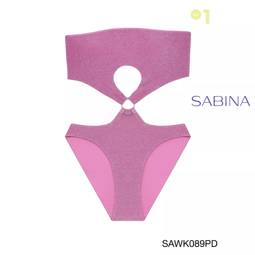 SABINA SWIM S/S 23 ชุดว่ายน้ำวันพีซ รหัส SAWK089PD สีชมพูเข้ม