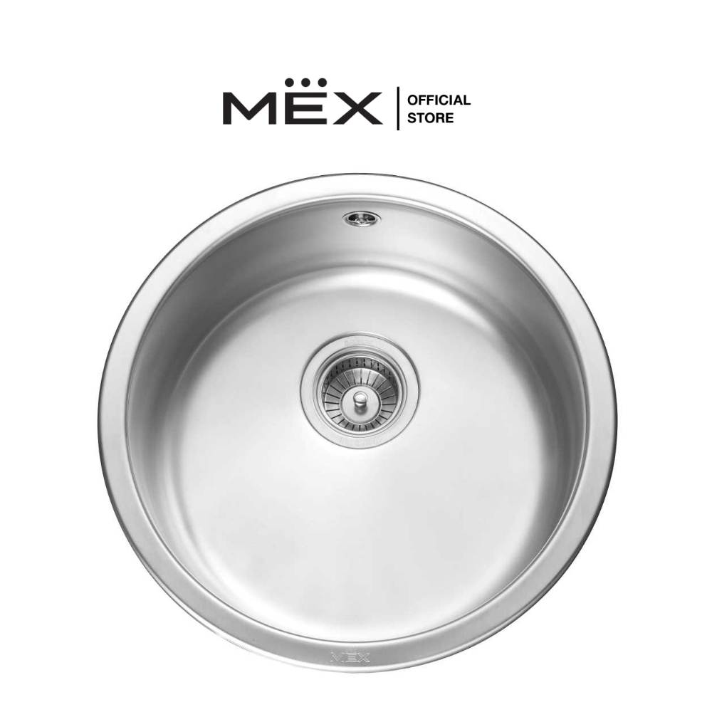 MEX รุ่น R4B อ่างล้างจาน 1 หลุม ขนาดอ่าง Ø 45 ซม. สเตนเลส สตีล AISI 304