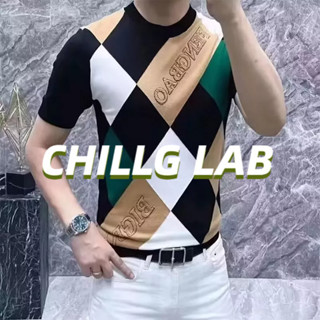 CHILLG LAB สไตล์เมืองญี่ปุ่นอารมณ์อินเทรนด์ฤดูร้อนผู้ชายบางแบรนด์แฟชั่นทุกวันคอกลมแขนสั้นวัยรุ่นแฟชั่นเสื้อยืด