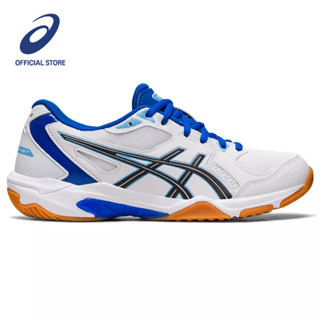 ASICS :  GEL-ROCKET 10 WOMEN CPS ผู้หญิง รองเท้าสำหรับกีฬาในร่ม ของแท้  WHITE/ARCTIC BLUE