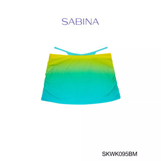 SABINA SWIM S/S 23 กางเกงว่ายน้ำทรง Thong &amp; กระโปรงคู่เซ็ต รหัส SKWK095BM สีฟ้า