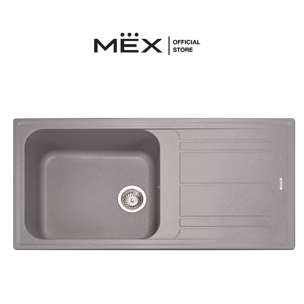 METRIX รุ่น MOS11TN อ่างล้างจาน 1 หลุม 1 ที่พัก เนื้อแกรนิตสังเคราะห์ by MEX