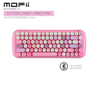CLEARANCE !! (แป้นพิมพ์สกรีนไทย) MOFii COTTON CANDY Multi-Device Bluetooth Keyboard แป้นพิมพ์สายไหม