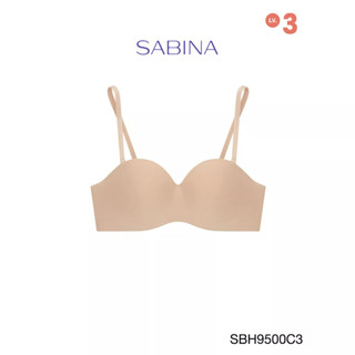 Sabina เสื้อชั้นใน Invisible Wire (ไม่มีโครง) รุ่น Soft Doomm รหัส SBH9500C3 สีเนื้อเข้ม