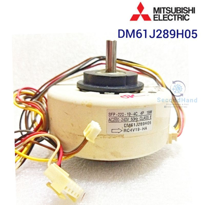 มอเตอร์คอยล์เย็นแอร์ Mitsubishi electric/ DM61J289H05 (19W) #อะไหล่แท้ตรงรุ่น มือสอง