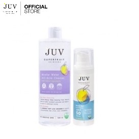 [ SET สุดค้ม ] JUV Anti- Acne Juv  Water  Gel UV Protection + Juv Micellar Water Anti- Acne Cleanser 500 ml