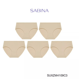 Sabina กางเกงชั้นใน (Set 5 ชิ้น) รุ่น Panty Zone รหัส SUXZM4109C3 สีเนื้อเข้ม