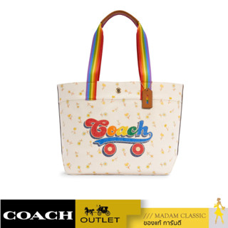 ของแท้ 💯% กระเป๋าสะพายไหล่ COACH C4099 TOTE WITH RAINBOW ROLLER SKATE GRAPHIC (IMCAH) [C4099IMCAH]