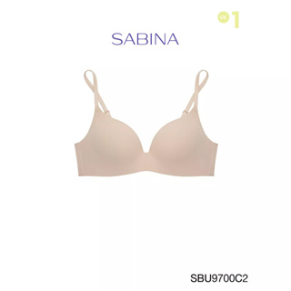 SABINA  BRALESS เสื้อชั้นในไม่มีโครง Seamless Fit รุ่น Pretty Perfect  รหัส SBU9700C2 สีเนื้ออ่อน