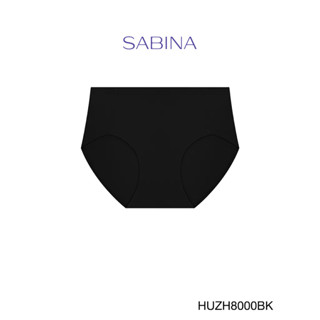 Sabina กางเกงชั้นใน Seamless เบสิค (ทรงครึ่งตัว) รุ่น Habpy Panty  รหัส HUZH8000BK สีดำ