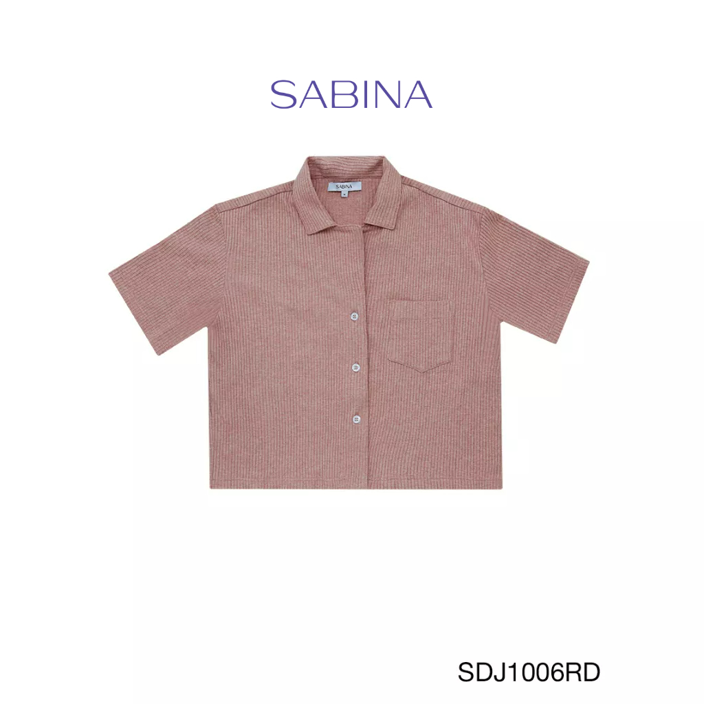 SABINA Wearever A/W 23 เสื้อเชิ้ตแขนสั้น รหัส SDJ1006RD สีชมพู