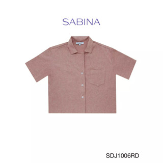 SABINA  Wearever A/W 23 เสื้อเชิ้ตแขนสั้น รหัส SDJ1006RD สีชมพู