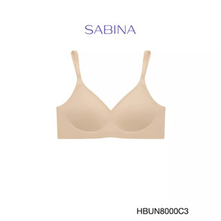 Sabina เสื้อชั้นใน Habpy Non Push Invisible Wire (ไม่มีโครง) ฟองน้ำไม่ดันทรง รหัส HBUN8000C3 สีเนื้อเข้ม