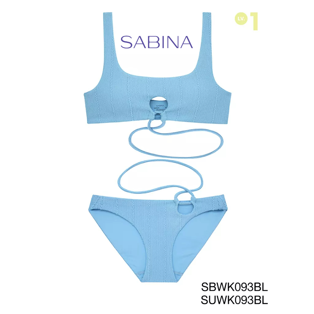 SABINA SWIM S/S 23 ชุดว่ายน้ำ รหัส SBWK093BL+SUWK093BL  สีฟ้า
