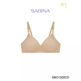 Sabina เสื้อชั้นใน Invisible Wire (ไม่มีโครง) รุ่น Function Bra รหัส SBO1300CD สีเนื้อเข้ม