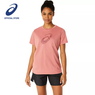 ASICS :  ASICS SPIRAL GRAPHIC SS TEE WOMEN TRAINING เสื้อ ผู้หญิง เสื้อ เสื้อคอกลม ของแท้  LIGHT GARNET