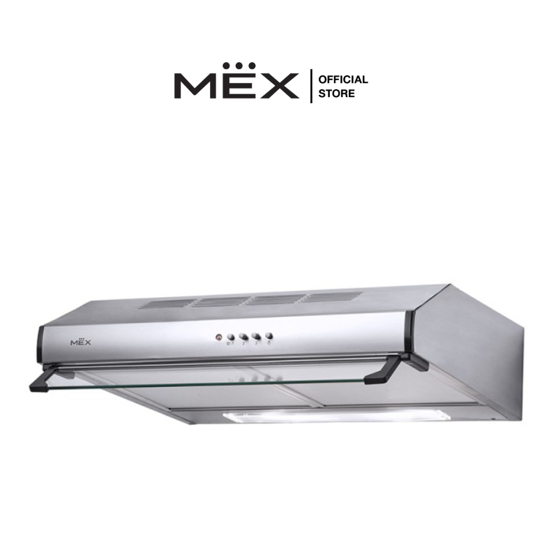 MEX รุ่น 2740X60 เครื่องดูดควันสเตนเลส สตีล ขนาด 60 ซม. (สามารถใช้ระบบหมุนเวียนภายในได้)