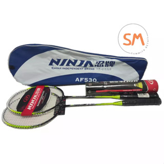 ไม้แบดมินตัน NINJA / AF-530 พร้อมลูกแบด 10 ลูก