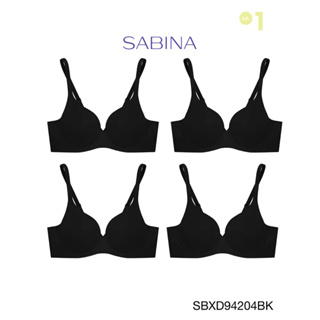 Sabina เสื้อชั้นใน มีโครง (Set 4 ชิ้น) รุ่น Perfect Bra รหัส SBXD94204BK สีดำ