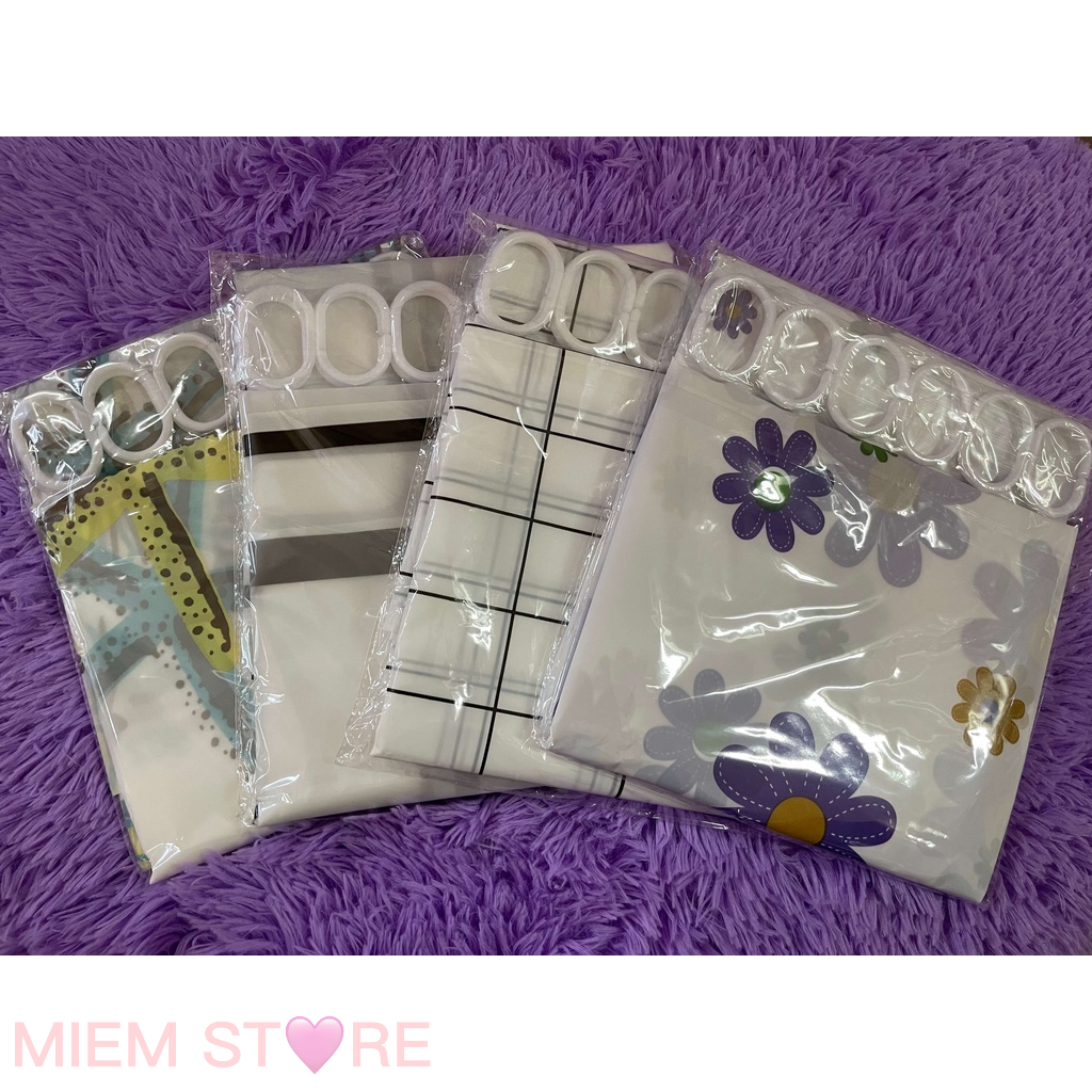 ม่าน ผ้าม่าน ม่านห้องน้ำ พร้อมส่ง 180*180 คุณภาพดีเยี่ยม ม่านห้องอาบน้ำ ผ้าม่านกันน้ำ มี6ลายให้เลือก