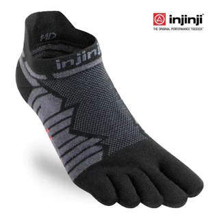 Injinji ถุงเท้าวิ่ง แยกนิ้ว ULTRA RUN NoShow ONYX รุ่นวิ่งอัลตร้าซ่อนข้อ สีดำ หนานุ่ม ของแท้