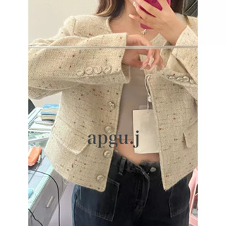 พร้อมส่ง💖(AP035) Pinno Cardigan เสื้อคลุม ผ้าทวีต tweed กระดุมเงิน สไตล์เกาหลี ลุคคุณหนู