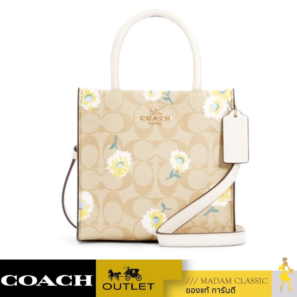 ของแท้ 💯% กระเป๋าสะพายข้าง COACH C3599 MINI CALLY CROSSBODY IN SIGNATURE CANVAS WITH DAISY PRINT (IMOTV) [C3599IMOTV]