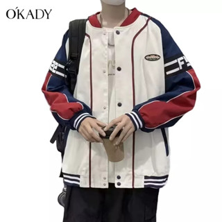 OKADY แจ็คเก็ตมอเตอร์ไซค์ใหม่ในแจ็คเก็ตเบสบอลนักเรียน