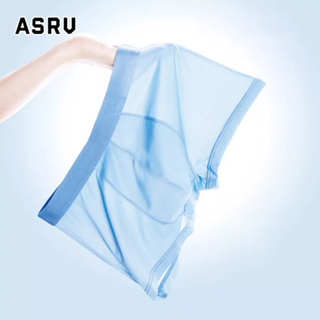 ASRV กางเกงชั้นในชาย กางเกงบ็อกเซอร์ผ้าไหมน้ำแข็งเป้าต้านเชื้อแบคทีเรียระบายอากาศได้เอวกลาง
