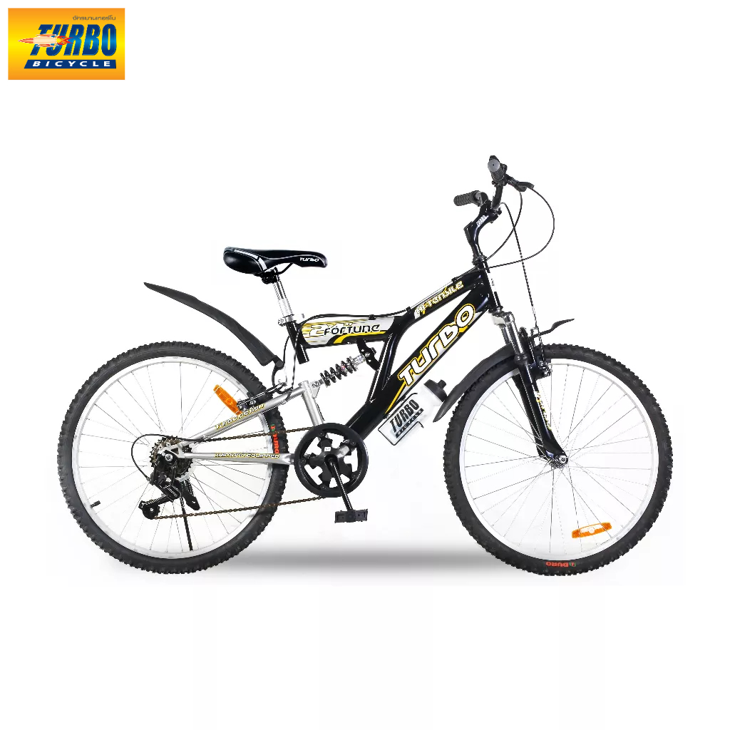 จักรยานเทอร์โบ จักรยานเสือภูเขา MTB TURBO BICYCLE รุ่น 24" FORTUNE SHIMANO 6 SPEED (จัดส่งเป็นกล่อง ประกอบแล้ว 85%)