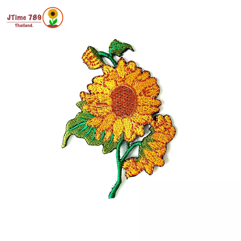 ตัวรีดติดเสื้อ ดอกทานตะวัน ดอกไม้ ทานตะวัน Sunflower การ์ตูน logo2 งานเท่ห์ๆ ตัวรีด (Size M) อาร์มรี