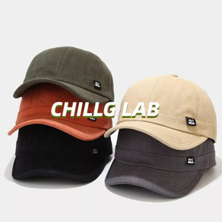 CHILLG LAB หมวกแก๊ปผู้ชาย แถบข้างสั้น แนวลำลอง แนวสปอร์ต แมทช์กับเสื้อผ้าแบรนด์ดัง