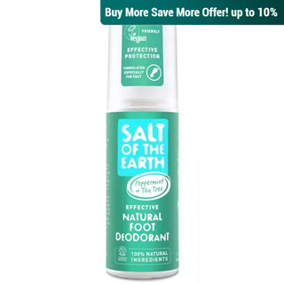 Salt of the Earth, Natural Foot Deodorant Spray Menthol, 100ml