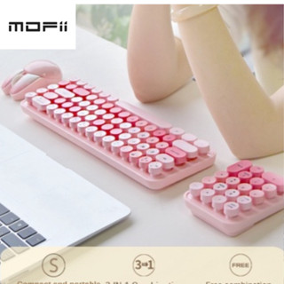 (แป้นอังกฤษ) ** แถมสติกเกอร์ไทย MOFii iBean MAX Compact Keyboard + Rabbit Mouse + Numpad