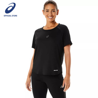 ASICS :  WOMEN ACTIBREEZE SHORT SLEEVE TOP WOMEN TRAINING เสื้อ ผู้หญิง เสื้อ เสื้อคอกลม ของแท้  PERFORMANCE BLACK