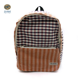 กระเป๋าเป้ลายสก็อตเล็ก (คละลาย,คละสี) Backpack (Mixed color)