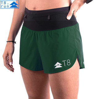 T8 Run กางเกงวิ่งผู้หญิง สีเขียว Womens Sherpa Shorts - V2 / British Racing Green